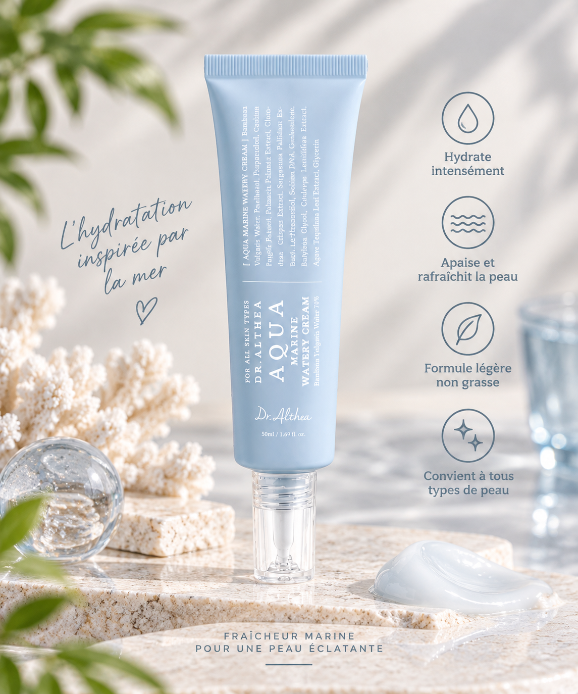 Dr. Althea – Crème Hydratante Aqua Marine Watery Cream – 50 ml