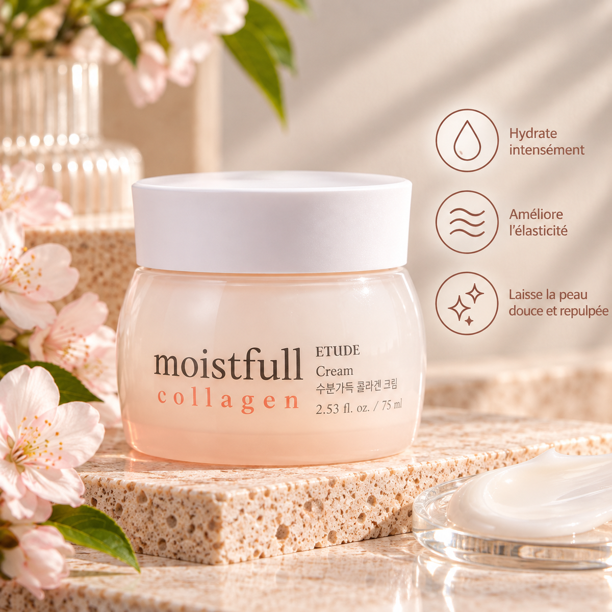 ETUDE – Crème Hydratante Moistfull Collagen – 75 ml