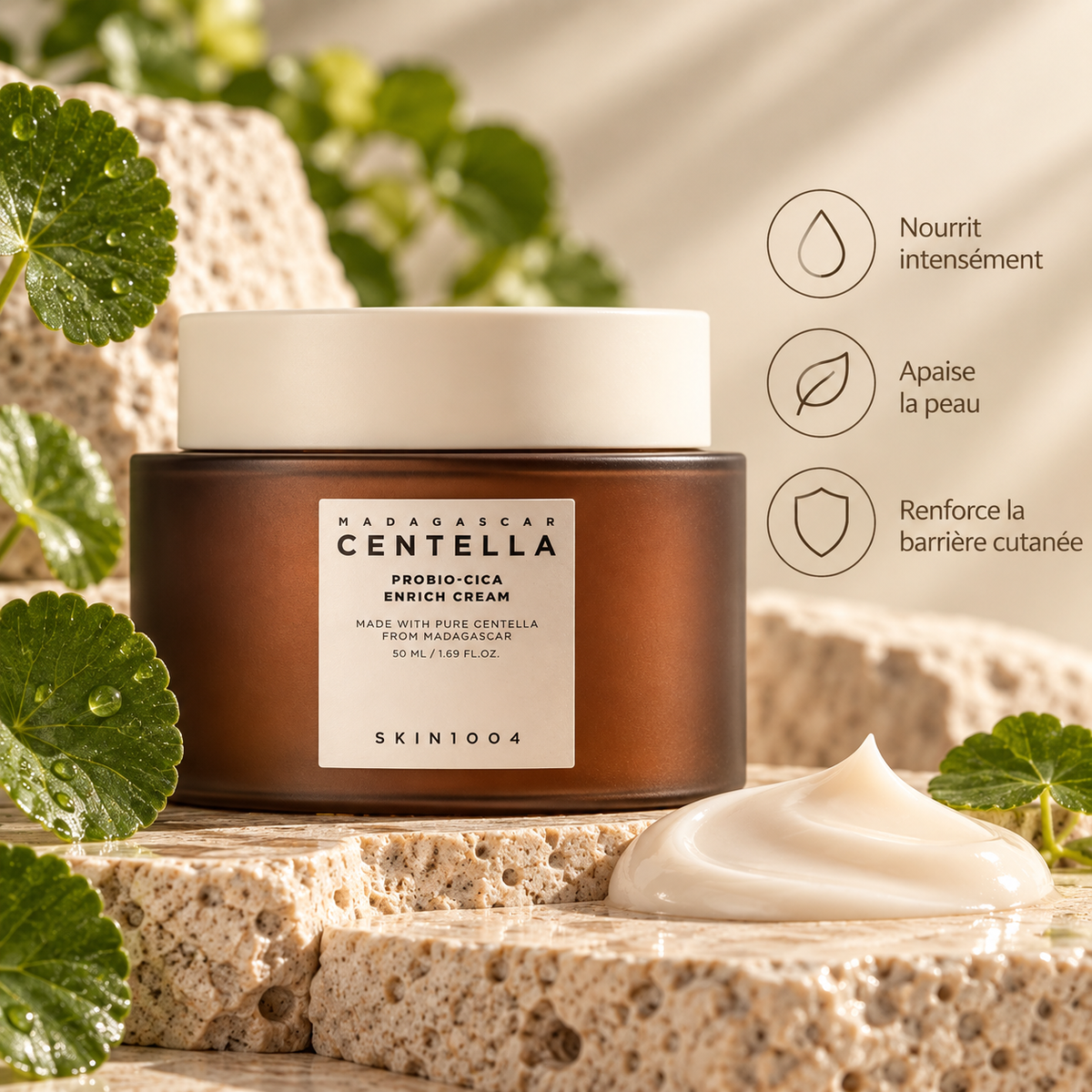 SKIN1004 – Crème Riche Probio-Cica à la Centella de Madagascar – 50 ml