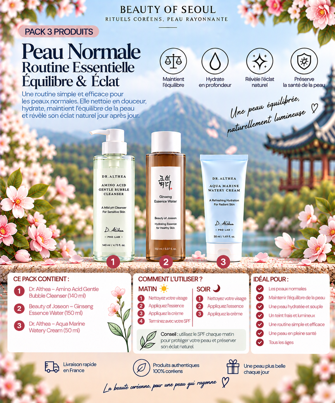Normal skin pack 3 products
