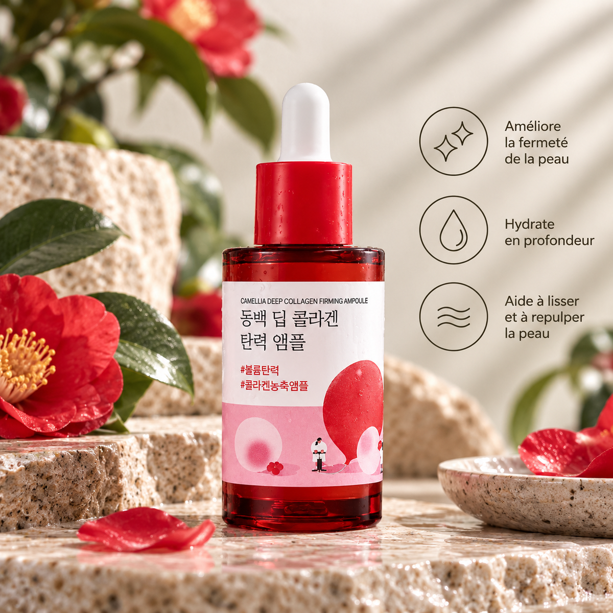 ROUND LAB – Camellia Deep Collagen Firming Ampoule – 30 ml