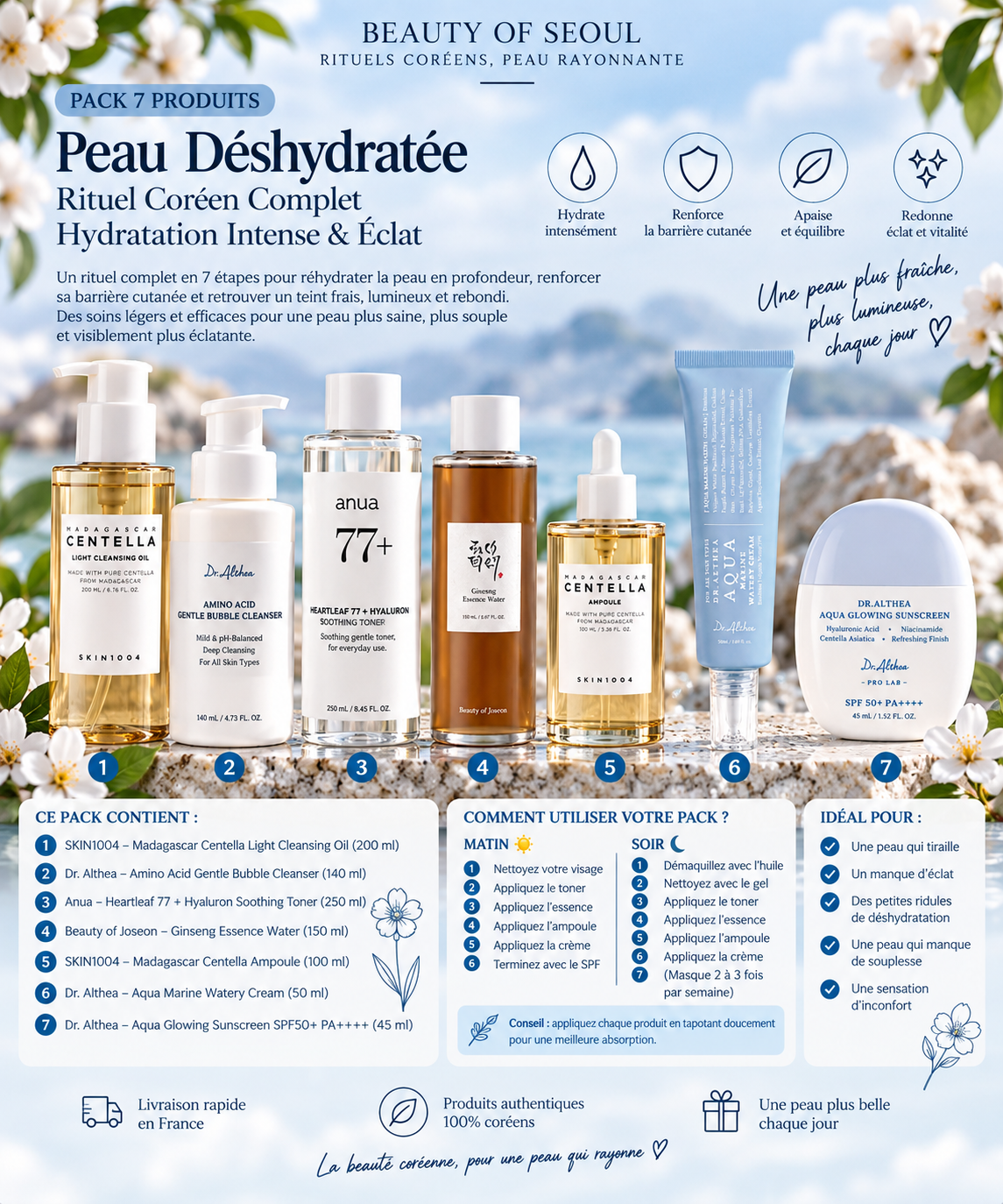 Pack peau déshydratée 7 produits