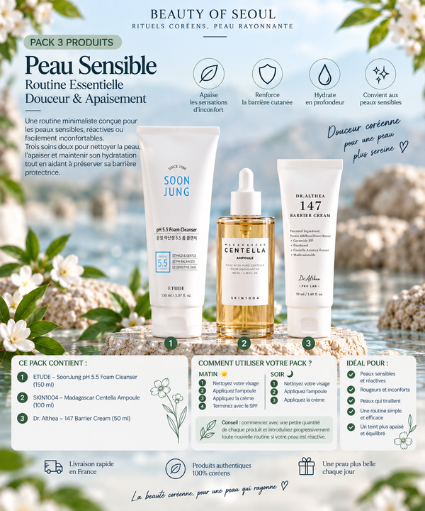 Pack peau sensible 3 produits