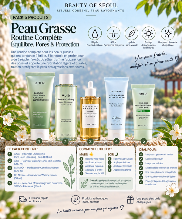 Pack peau grasse 5 produits