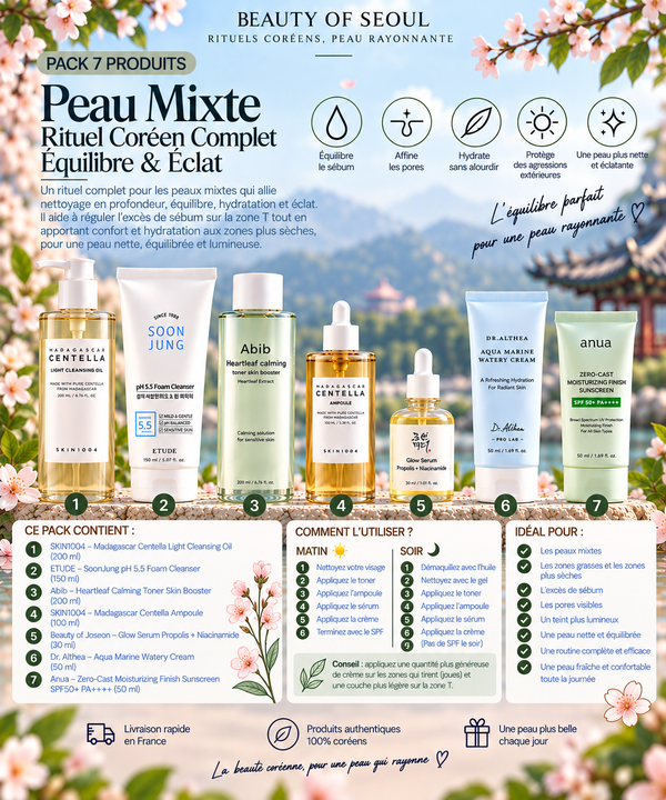 Pack peau mixte 7 produits