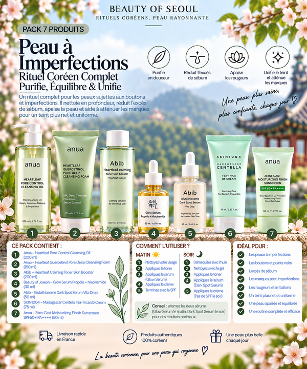 Pack peau imperfection 7 produits
