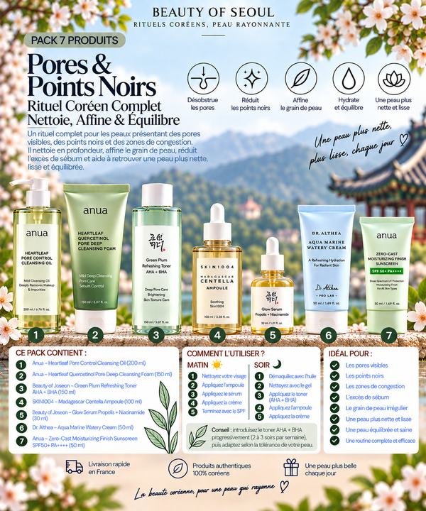 Pack pores et points noirs 7 produits