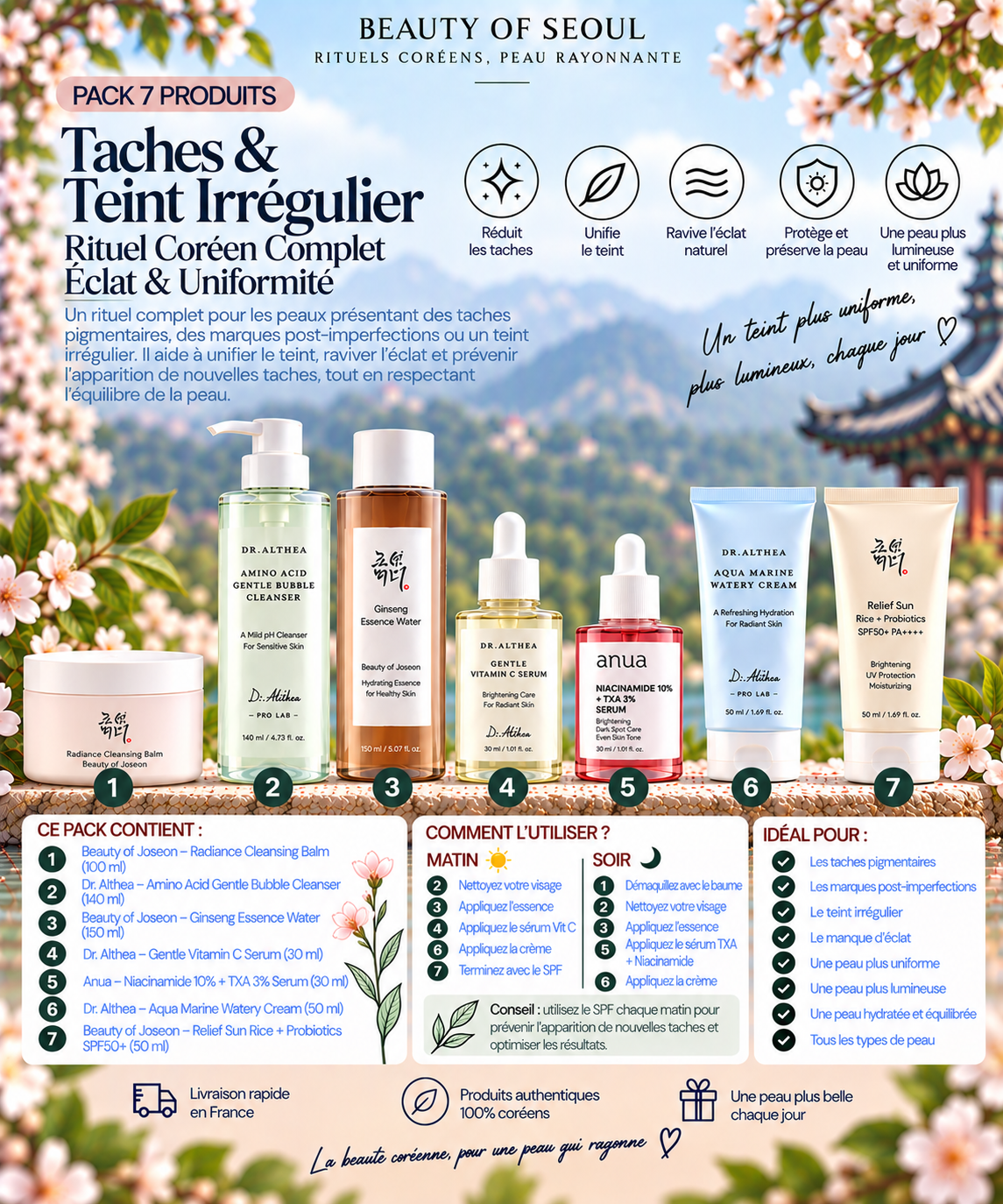 Pack taches et teint irrégulier 7 produits
