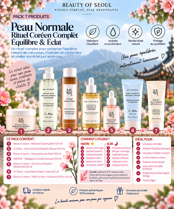 Pack peau normal 7 produits