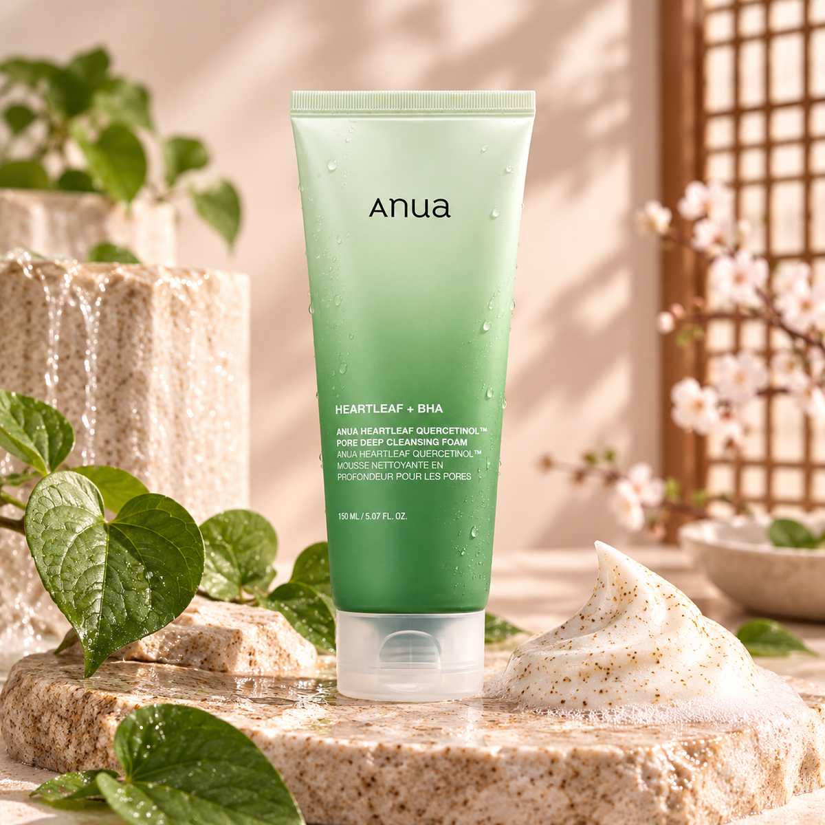 Anua – Mousse Nettoyante Profonde Heartleaf Quercetinol™ – 150 ml